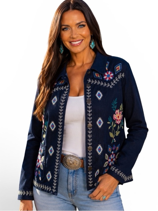 Johnny Was Jackets & Blazers - Johnny Was Western Mila beaded embroidered jacket NWT